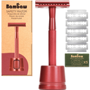 Bambaw Safety Razor with Stand - Red